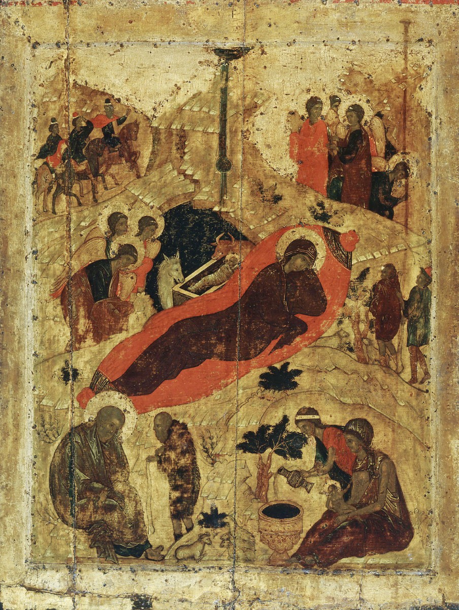 Roždestvo Hristovo, rad Svetog ikonopisca Andreja Rubljova